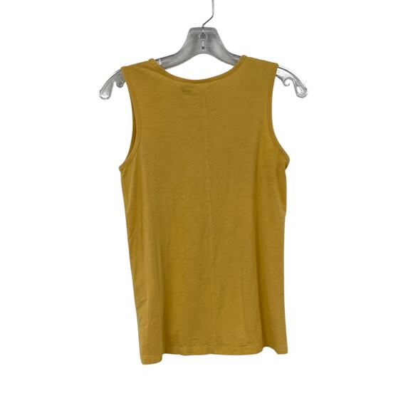 Max Studio Cotton Blend Yellow Tank Top Womens XS - Picture 4 of 5